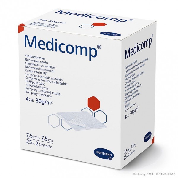 Medicomp - Vlieskompressen steril 5 x 5 cm* 25 x 2 Stück