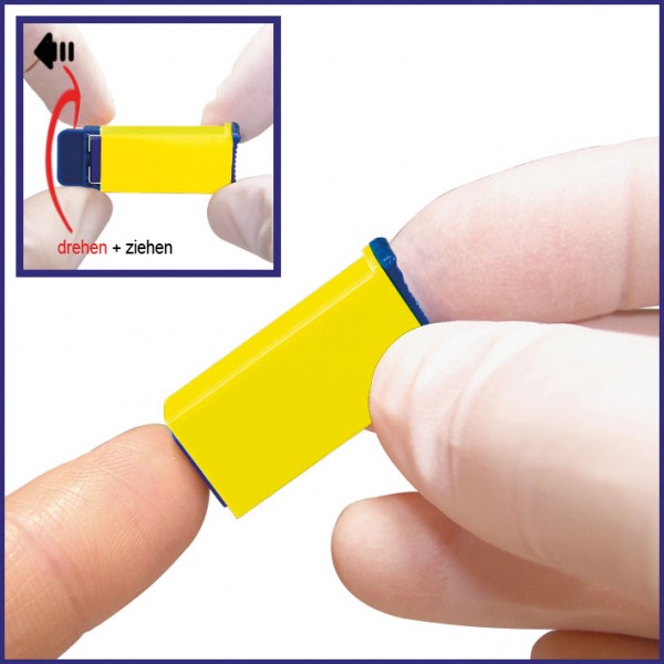 Sicherheits-Blutlanzetten Sterilance Press II 26 G x 1,8 mm, gelb