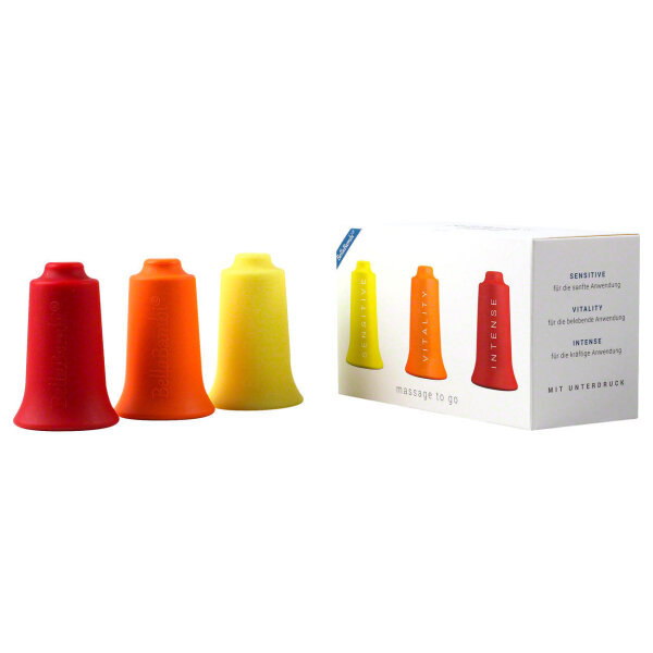 BellaBambi original - Trio - Ø 3,5 cm - zitronengelb/orange/rubinrot