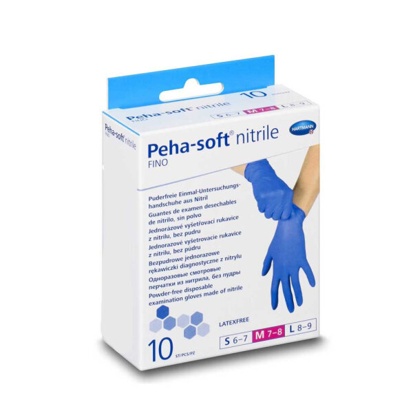 Nitril-Handschuhe Peha-soft nitrile fino - puderfrei - VE 10 Stück
