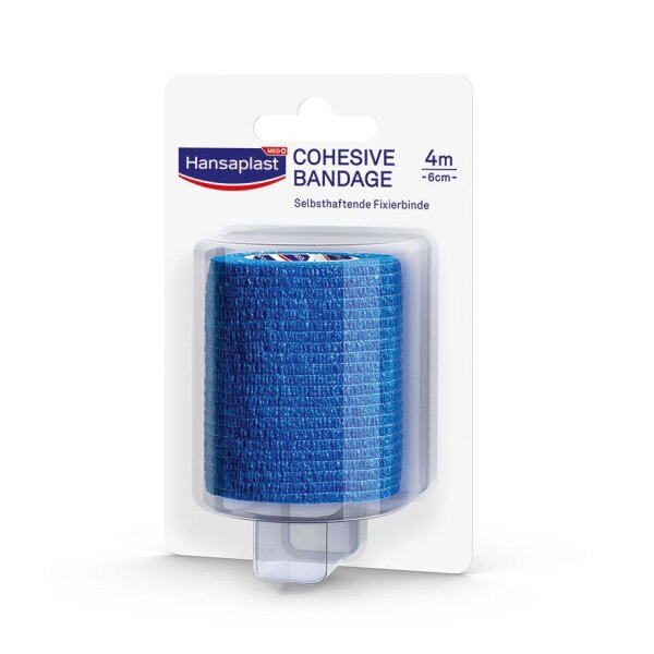 Hansaplast - selbsthaftende Bandage  - blau - 6 cm x 4 m