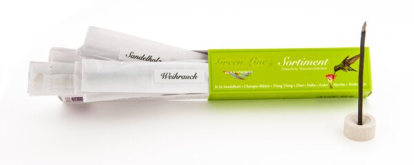 Räucherstäbchen Sortiment Green Line - *2 Stäbchen aller 8 Sorten*