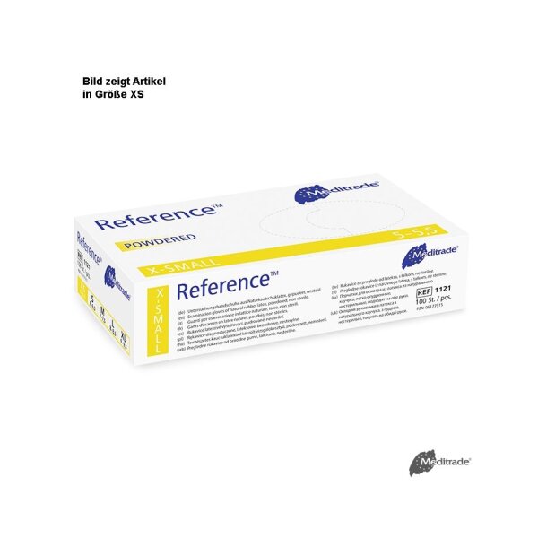 Latex-Handschuhe Reference Gr S 100 Stück-gepudert