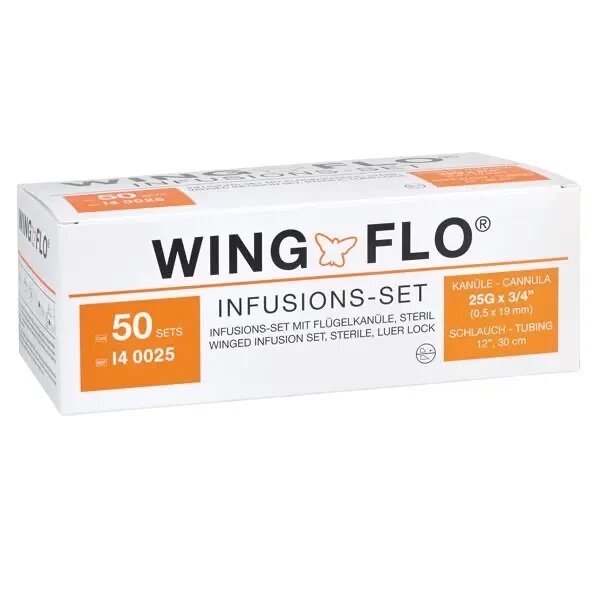 Wing-Flo Perfusionsbestecke 25G  0,5x19 mm orange * 10 Stück