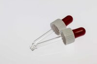 Glaspipette 10 ml - weiß/rot