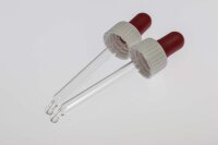 Glaspipette 30 ml - weiß/rot