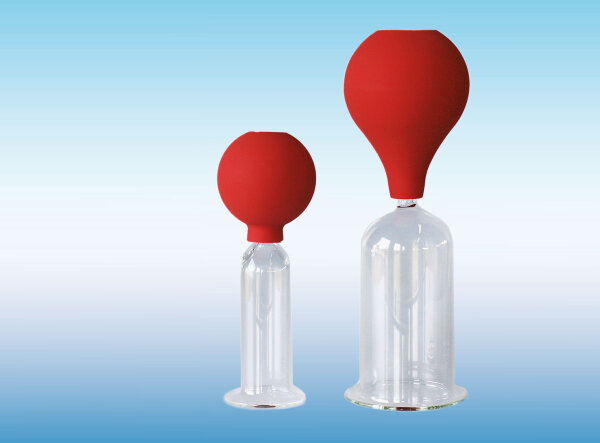 MassageSchröpfgläser mit Ball - CE - Glas -