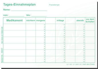 Tages-Einnahmeplan Er-Leben