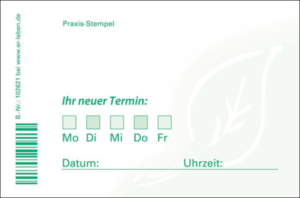 TerminZettel - Block uno Er-leben