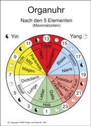 Lehrtafel - Organuhr - A5
