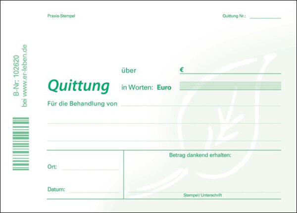 Quittungsblock - mit Durchschreibesatz