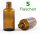 Braunglasflasche 50 ml 5 Flaschen