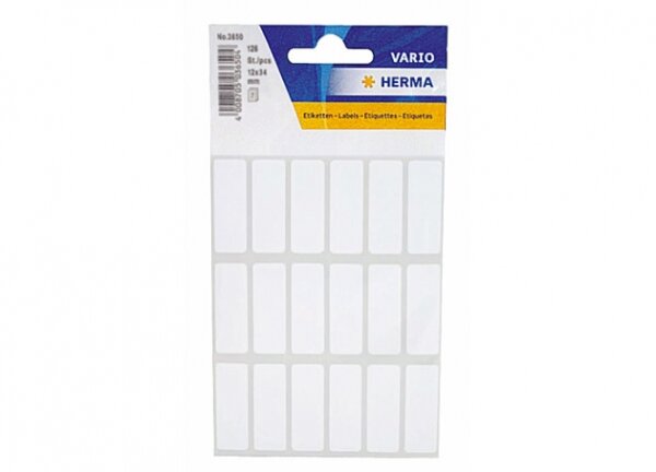 Haftetiketten 12 x 34 mm, 126 St.