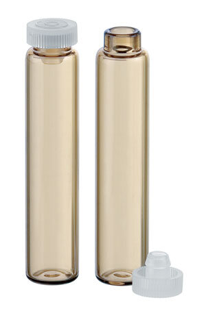 Rollrandgläser - Braunglas - Ø 10 x 47,5mm 10 Stück
