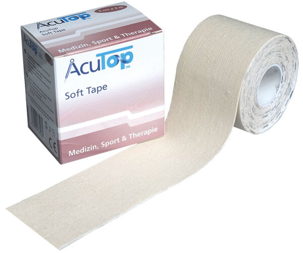 Kinesiology Tape AcuTop Soft Tape - weiß - ungefärbt
