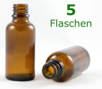 Braunglasflasche 30 ml 5 Flaschen