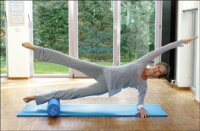 Pilates Roller Pro  Ø 15 cm -  90 cm lang - blau