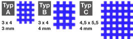GitterTapes AQ - blau - Typ A - VE: 20 Blatt