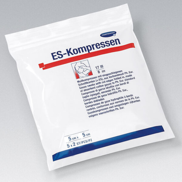 ES-Kompressen - Mullkompressen steril 5 x 5cm 5 x 2 Kompressen