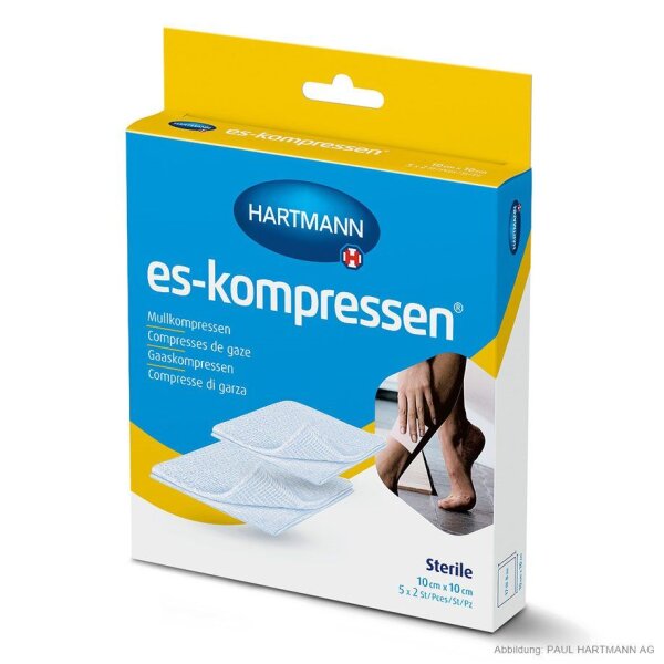 ES-Kompressen - Mullkompressen steril 10 x 10cm 5 x 2 Kompressen