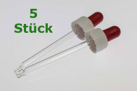 Glaspipette 50 ml - weiß/rot 5 Pipetten
