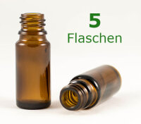 Braunglasflasche 10 ml 5 Flaschen