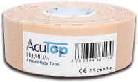 Kinesiology Tape AcuTop Premium 5 m x 2,5 cm Beige* 2...