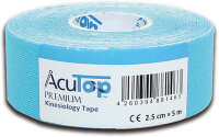 Kinesiology Tape AcuTop Premium 5 m x 2,5 cm Blau-Aqua* 2...