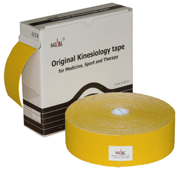 Kinesiology Tape Nasara 32 m x 5,0 cm gelb