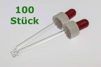 Glaspipette 50 ml - weiß/rot 100 Pipetten