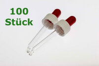 Glaspipette 20 ml - weiß/rot 100 Pipetten
