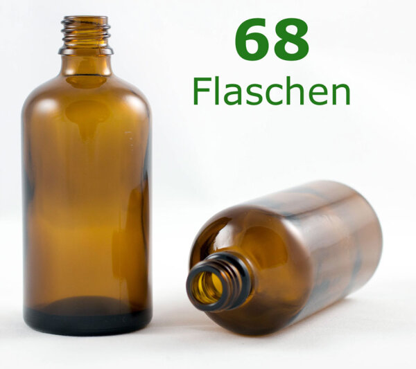 Braunglasflasche 100 ml 68 Flaschen