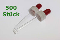 Glaspipette 30 ml - weiß/rot 500 Pipetten