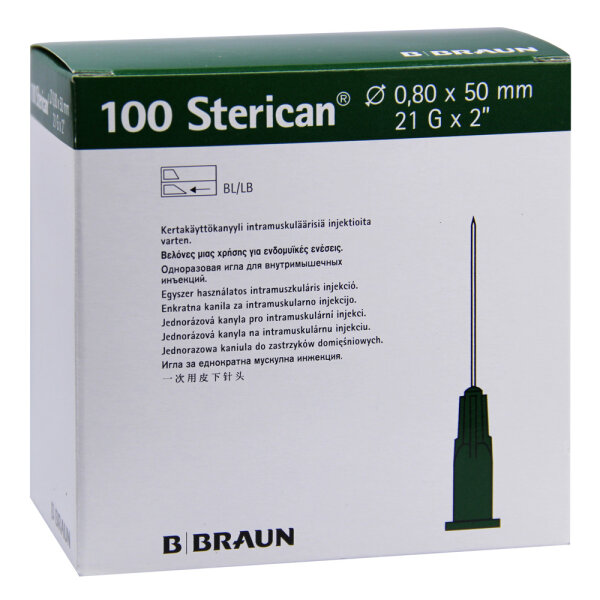 Sterican Einmal-Kanülen - Sondergrößen - 0,80 x 50 grün
