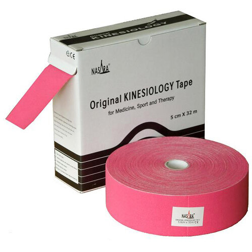 Kinesiology Tape Nasara 32 m x 5,0 cm Rot-Pink