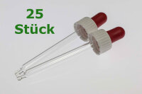 Glaspipette 50 ml - weiß/rot 25 Pipetten