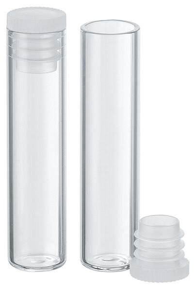 Flachbodengläser - Klarglas -  Ø 12 x 50 mm - VE: 100 Stück